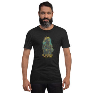 El Guerrero del Ritmo – Cyber-Aztec Streetwear Tee